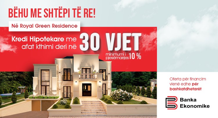 Banka Ekonomike marrëveshje me Royal Green Residence